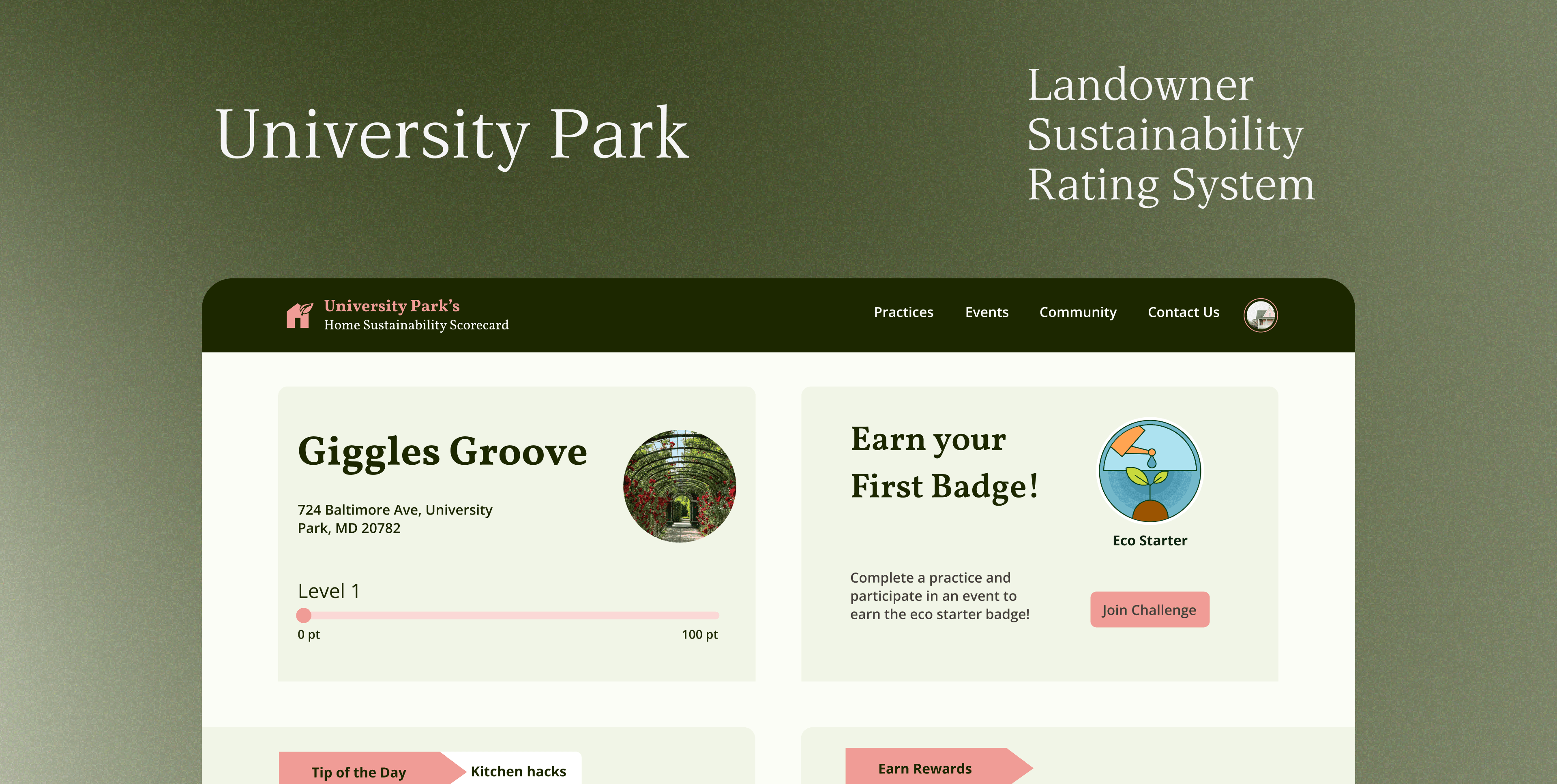 University Park: Gamifying sustainability